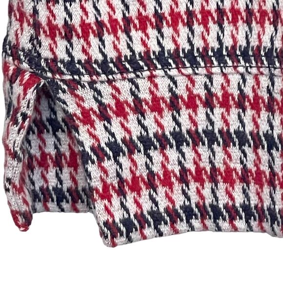 Lands' End‎ Pullover Sweater Women Size PL Red Houndstooth Knit Long Sleeve - Picture 6 of 7